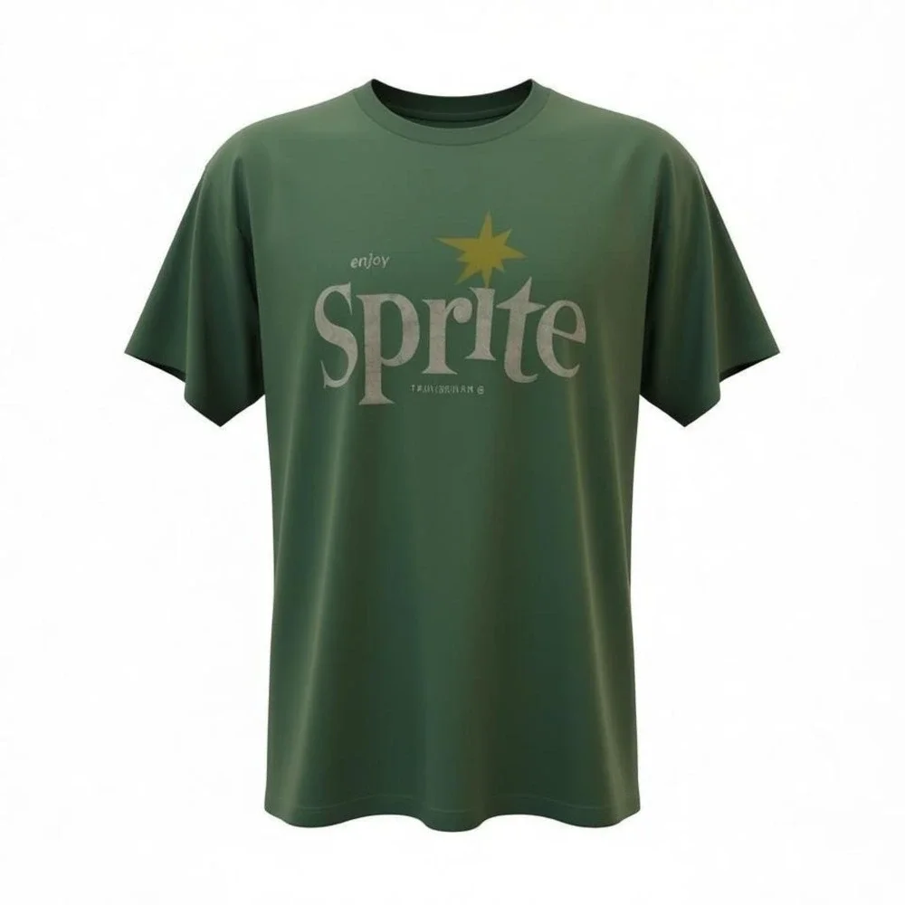MF Sprite Coca-Cola Graphic T-Shirt Mens Large Green Heather‎ Retro Logo Tee